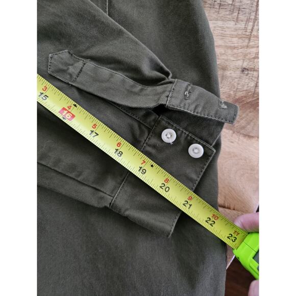 Madewell Mini Shirtdress Women's Size L Loeden Green Pockets Utility - Picture 7 of 9